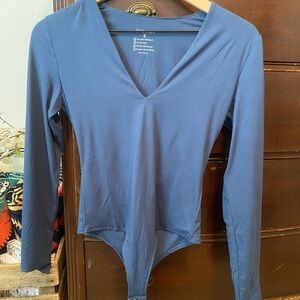 ReoRia Deep Blue V-Neck Bodysuit